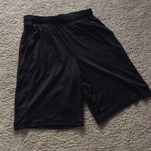 Black athletic shorts